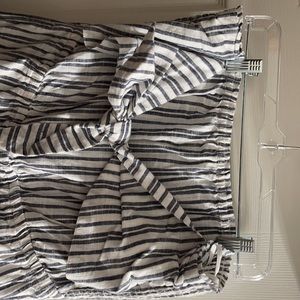 Aerie Black and White Striped Jumpsuit